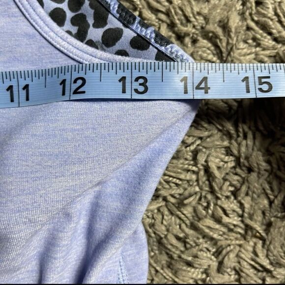 Lululemon Inspiration Tank SZ 2 Purple & Black Built in Bra Racerback Yoga Top - Picture 7 of 8